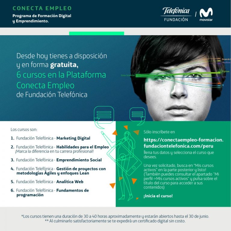 Telefónica ofrece cursos online gratis para jóvenes y adultos