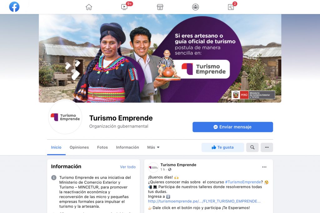 “Turismo Emprende” absolverá dudas de postulantes en Facebook
