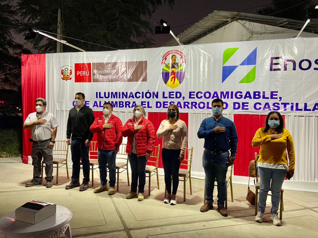 Enosa inaugura alumbrado público LED en avenidas Ramón Castilla y Cayetano Heredia de Castilla