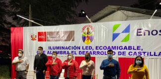 Enosa inaugura alumbrado público LED en avenidas Ramón Castilla y Cayetano Heredia de Castilla
