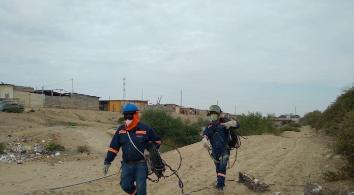 Enosa interviene conexiones clandestinas y retira más de 900 metros de cable conductor en VDO