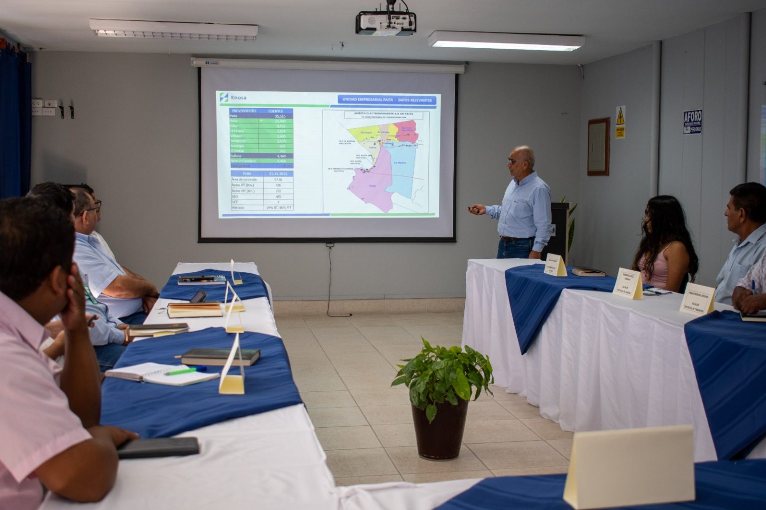 Enosa y autoridades de Paita trabajarán en conjunto para aumentar alumbrado público y seguridad ciudadana