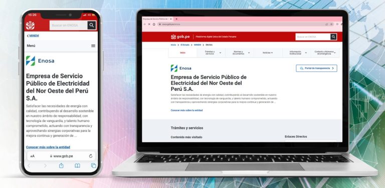Página web de Enosa migró a plataforma GOB.PE/ Foto distriluz
