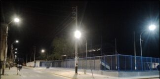 Enosa instaló luminarias LED en las principales calles del distrito de Sechura
