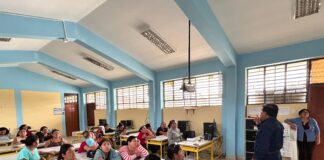 Enosa dictó charlas sobre seguridad eléctrica a estudiantes, docentes y padres de familia del colegio Felipe Cossio del Pomar