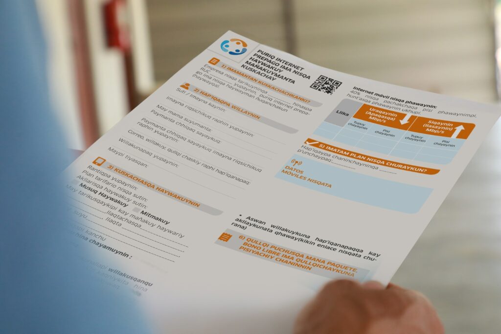 OSIPTEL: empresas operadores deben entregar contratos cortos en lenguas originarias cuando el usuario lo solicite
