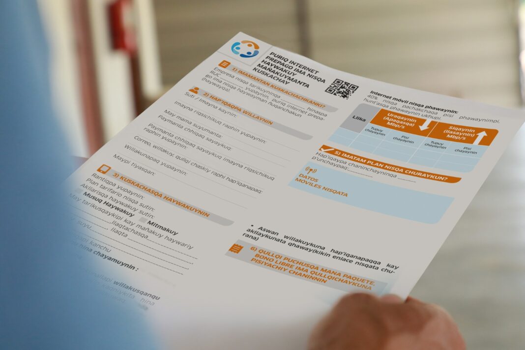 OSIPTEL: empresas operadores deben entregar contratos cortos en lenguas originarias cuando el usuario lo solicite